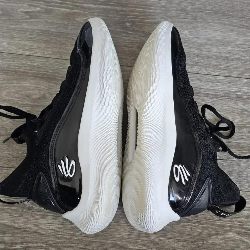 B4 Under Armour Curry Flow 8 Black White US M7 W8.5 Sneakers Shoes M3024785